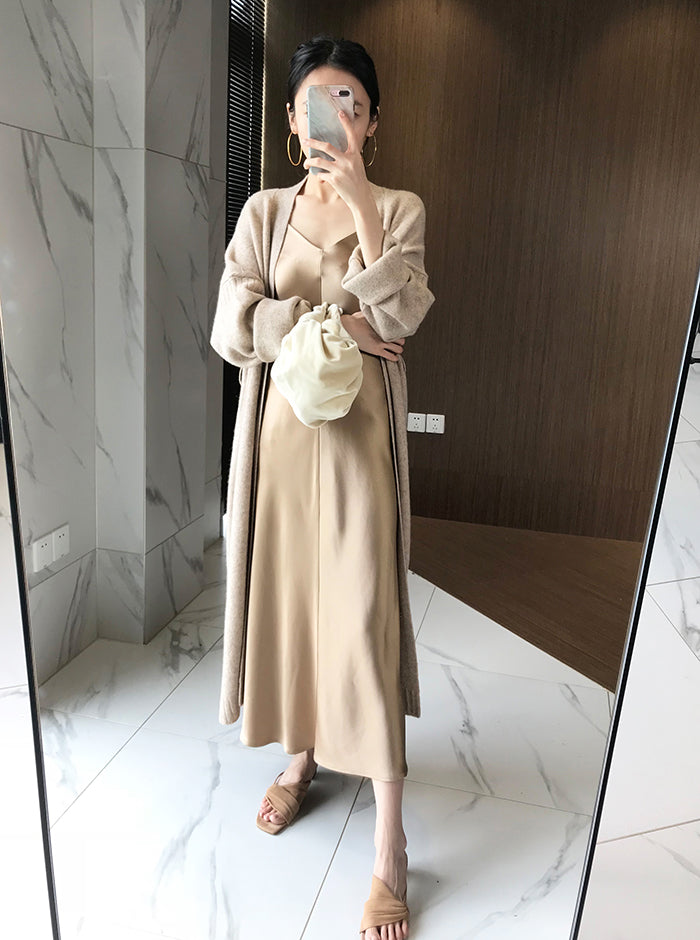 Oversize Women's Long Sweater Fashion Long Sleeve Knitted With Belt