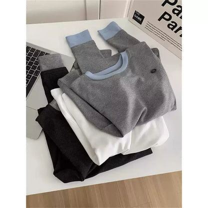 2 IN 1 Round Neck Long Sleeved T-shirt