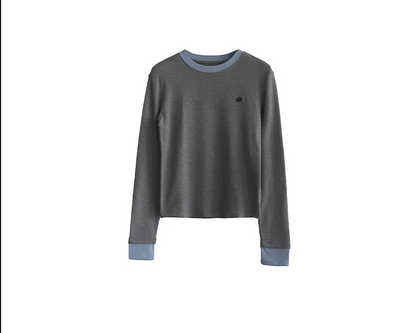 2 IN 1 Round Neck Long Sleeved T-shirt