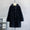 Long wool suede coat with hat