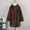 Long wool suede coat with hat