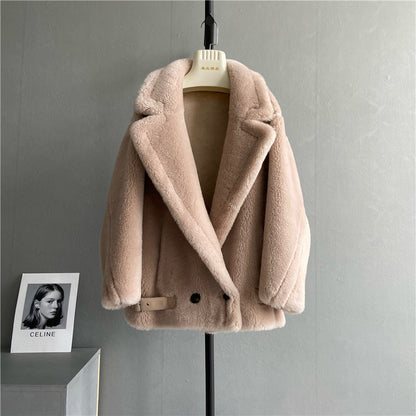 Women's Teddy Bear Short Fur Coat