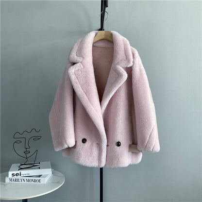 Women's Teddy Bear Short Fur Coat