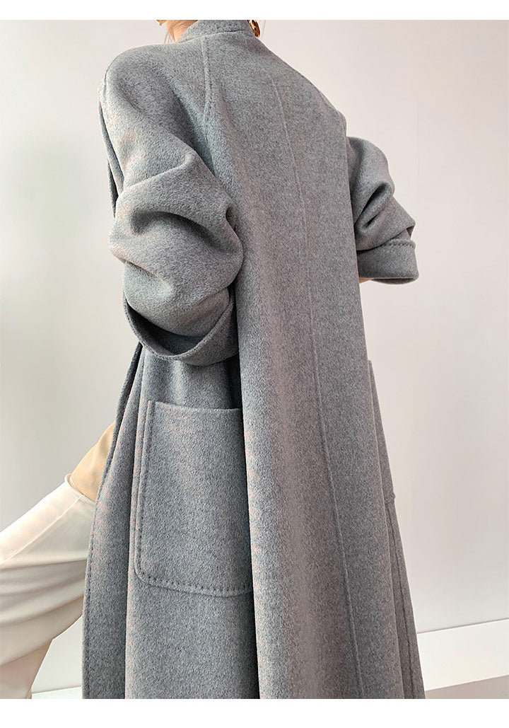 Cashmere-Wool Robe Long Women Cashmere Coat