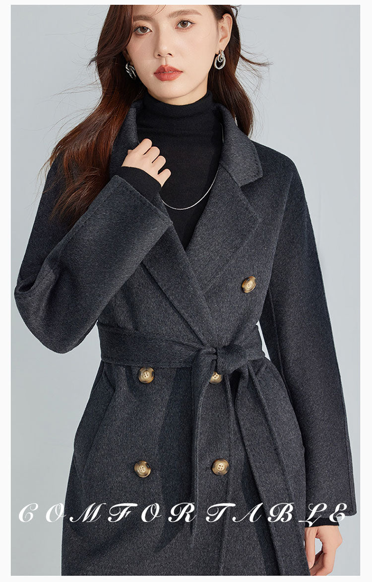 Middle Long Women Wool Coat