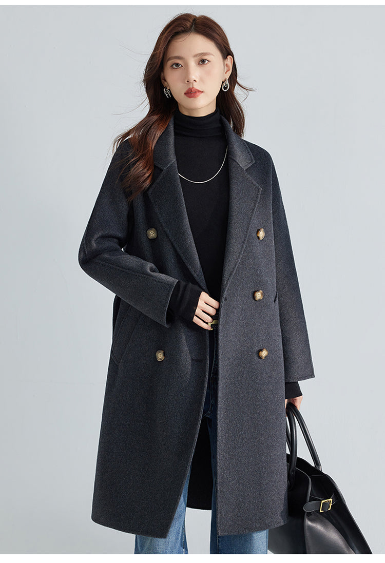 Middle Long Women Wool Coat