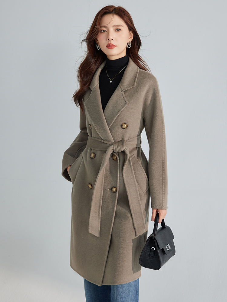 Middle Long Women Wool Coat