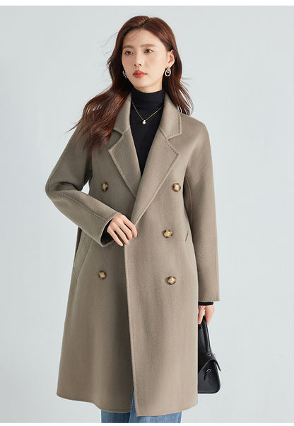 Middle Long Women Wool Coat