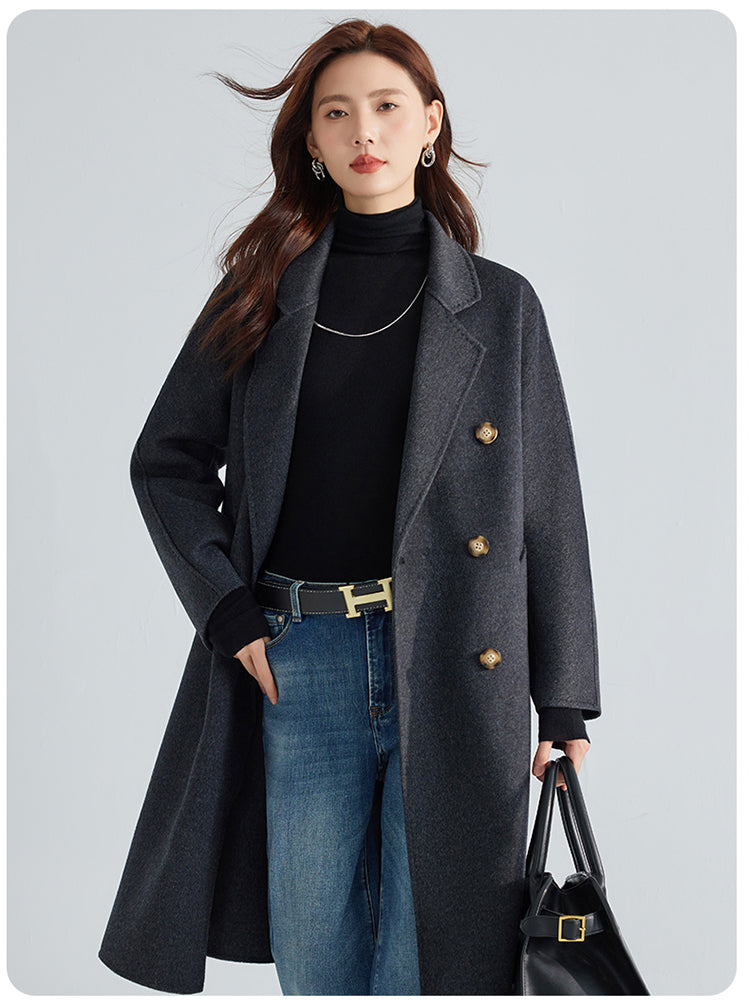 Middle Long Women Wool Coat