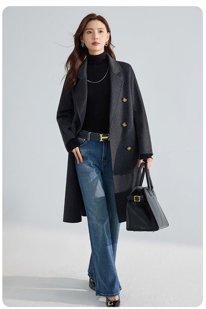 Middle Long Women Wool Coat