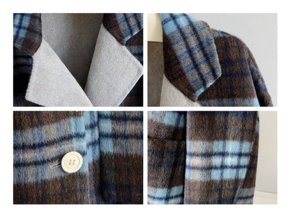 Woolen Plaid Short Coat